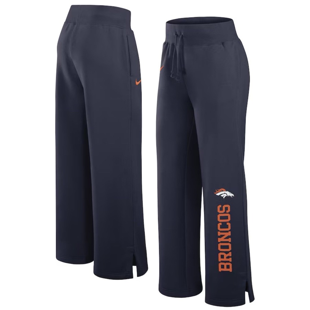 Nike Women's XL‎ Navy Blue Denver Broncos NFL Phoenix Casual Wide Leg Pants NWT